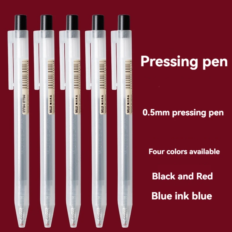 Muji Stationery Gel Pen - Bolígrafo de Gel de prensa de