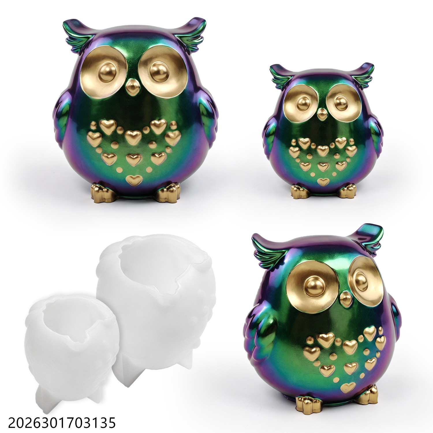 Soap Making Designs - Molde de silicona de búho 3D