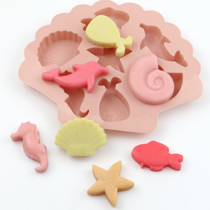 Molde de silicona con tema mar - Soap Making Websites reseña y precio