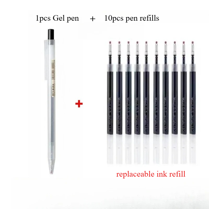 10 recambios de bolígrafo de p - Muji Stationery Gel Pen reseña y precio