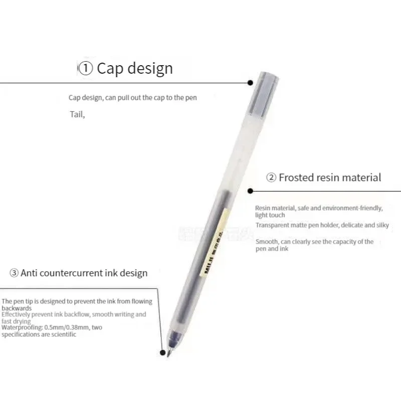 6/8 unids/set bolígrafo de Gel - Muji Stationery Gel Pen reseña y precio
